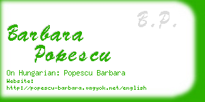 barbara popescu business card